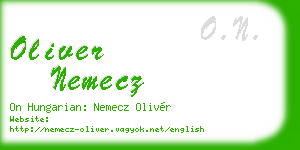 oliver nemecz business card