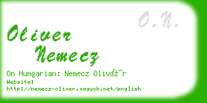 oliver nemecz business card